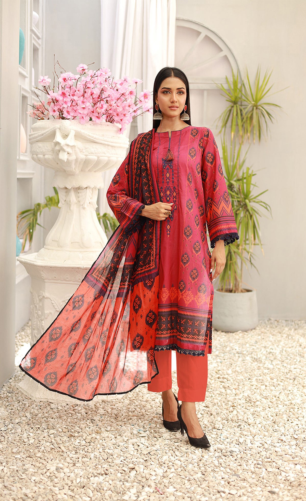 NSM Embroidered 3pc (UnStitched)